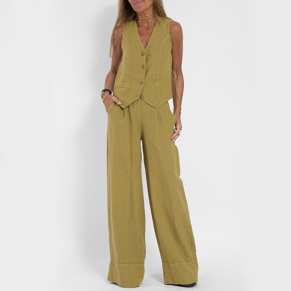 Sleeveless Summer Suit Set