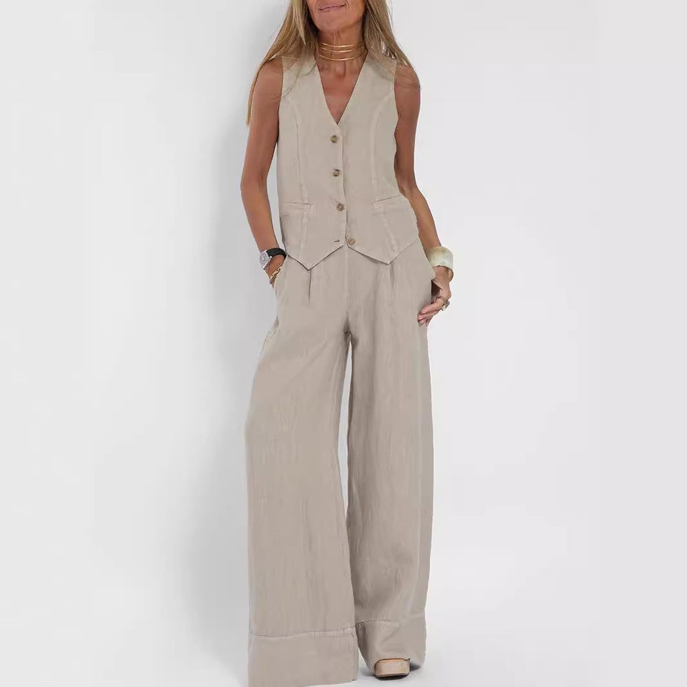 Sleeveless Summer Suit Set