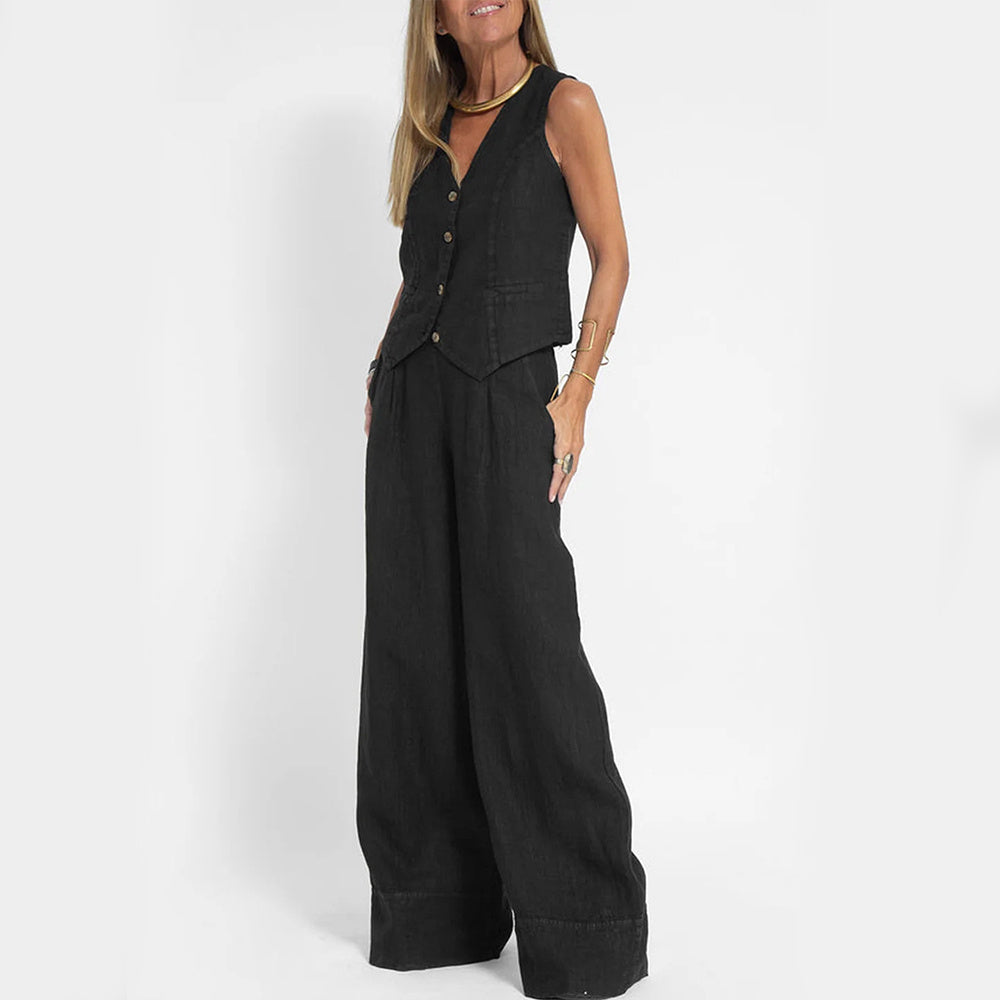 Sleeveless Summer Suit Set