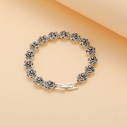 Europäische und amerikanische Mode Retro Camellia One Armband Rose Schmuck