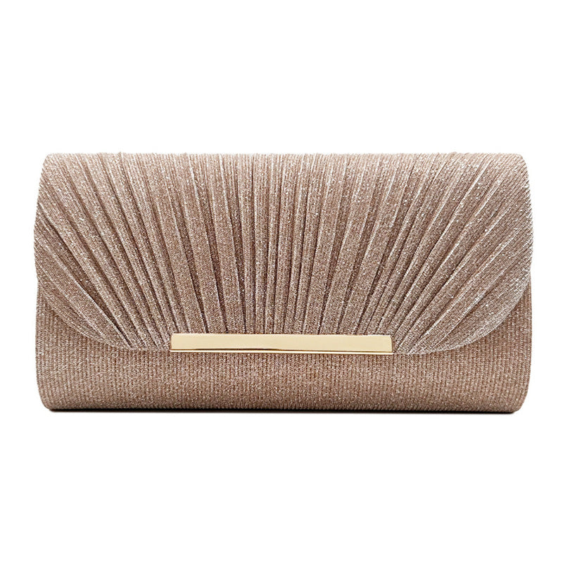 Damen Hardware Edge Party Pattern Feine rosa Clutch