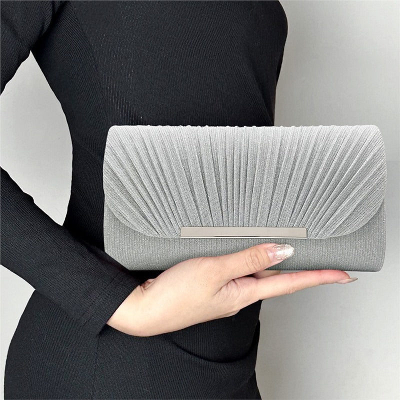 Damen Hardware Edge Party Pattern Feine rosa Clutch