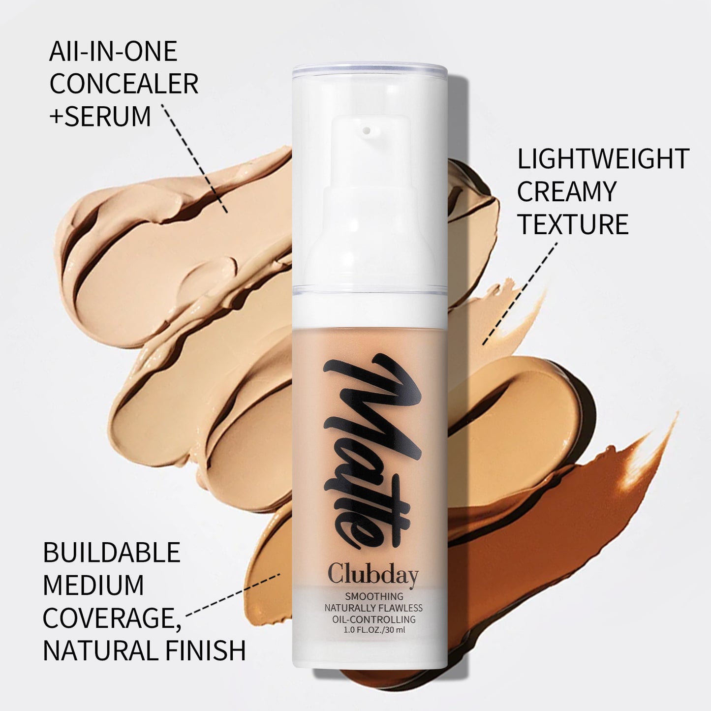 Make-up Akneflecken Concealer Langanhaltendes, wischfestes Make-up Wasserfeste und ölkontrollierende Flüssiggrundierung