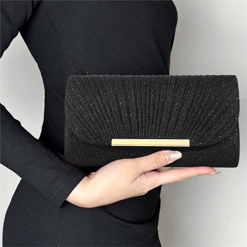 Damen Hardware Edge Party Pattern Feine rosa Clutch