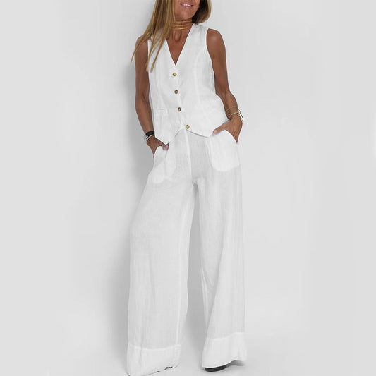 Sleeveless Summer Suit Set